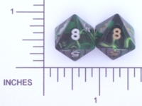 Dice : D8 OPAQUE ROUNDED SWIRL CRYSTAL CASTE UNKNOWN 02