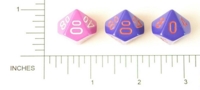 Dice : D10 OPAQUE ROUNDED SOLID PURPLE