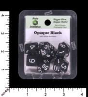 Dice : MINT65 ROLE FOR INITIATIVE OPAQUE BLACK WITH WHITE
