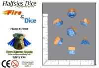 Dice : MINT61 GATE KEEPER GAMES HALFSIES FIRE AND ICE