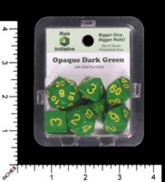 Dice : MINT65 ROLE FOR INITIATIVE OPAQUE GREEN WITH YELLOW