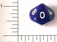 Dice : D10 OPAQUE ROUNDED SOLID KOPLOW