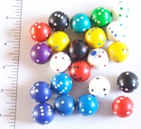 Dice : D6 OPAQUE ROUNDED SOLID SPHERICAL 2