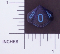 Dice : D10 OPAQUE ROUNDED SPECKLED WITH BLUE 3