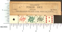 Dice : MINT1 CELLULOID IVORY POKER 05