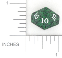 Dice : D10 OPAQUE ROUNDED SPECKLED CHESSEX ALL 10S 01