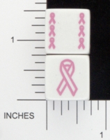 Dice : D6 OPAQUE ROUNDED SOLID CHARITY KOPLOW BREAST CANCER