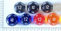 Dice : D12 CLEAR ROUNDED SOLID 2