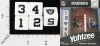 Dice : NUMBERED OPAQUE ROUNDED SOLID USAOPOLY OAKLAND RAIDERS YAHTZEE 01