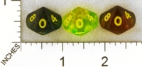 Dice : D10 CLEAR ROUNDED SOLID CRYSTAL CASTE RANDOM 01