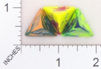 Dice : D4 OPAQUE ROUNDED SWIRL CRYSTAL CASTE ELECTRIC 01