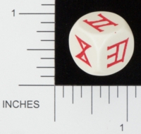 Dice : NON NUMBERED OPAQUE ROUNDED SOLID UNKNOWN RUNE DIE BKTRADE 01