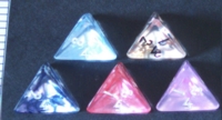 Dice : D4 CLEAR ROUNDED SWIRL CHESSEX NEBULA 02