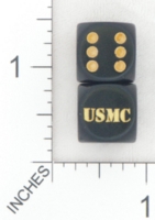 Dice : D6 OPAQUE ROUNDED SOLID CHESSEX CUSTOM 22 FOR JSPASSNTHRU UNITED STATES MARINE CORPS USMC