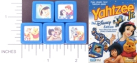 Dice : NON NUMBERED OPAQUE ROUNDED SOLID YAHTZEE 01 DISNEY