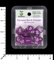 Dice : MINT65 ROLE FOR INITIATIVE OPAQUE PURPLE WITH WHITE