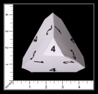 Dice : PAPER D04 NUMBERED TIP BOTTOM