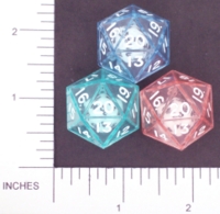 Dice : D20 CLEAR SHARP SOLID KOPLOW DOUBLE DICE 2