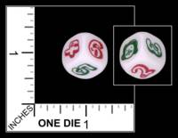 Dice : MINT87 UNKNOWN CHINESE RED GREEN MAN