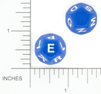 Dice : D12 OPAQUE ROUNDED SOLID UNKNOWN BKTRADE LETTERS 01