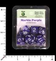 Dice : MINT65 ROLE FOR INITIATIVE IRIDESCENT MARBLE PURPLE