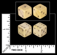 Dice : MINT77 UNKNOWN V OR GREATER THAN OR LESS THAN OR CARET PIPS IVORY