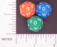 Dice : D20 OPAQUE ROUNDED SOLID FAMILY LEARNING 03